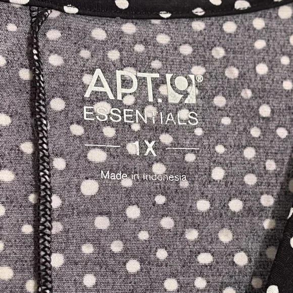 APT 9 Black White Polka Dot Tank Top Knotted V-Neck Sleeveless Plus Size 1X - Picture 5 of 11